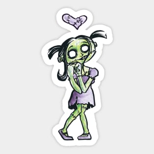 Zombie Girl Sticker